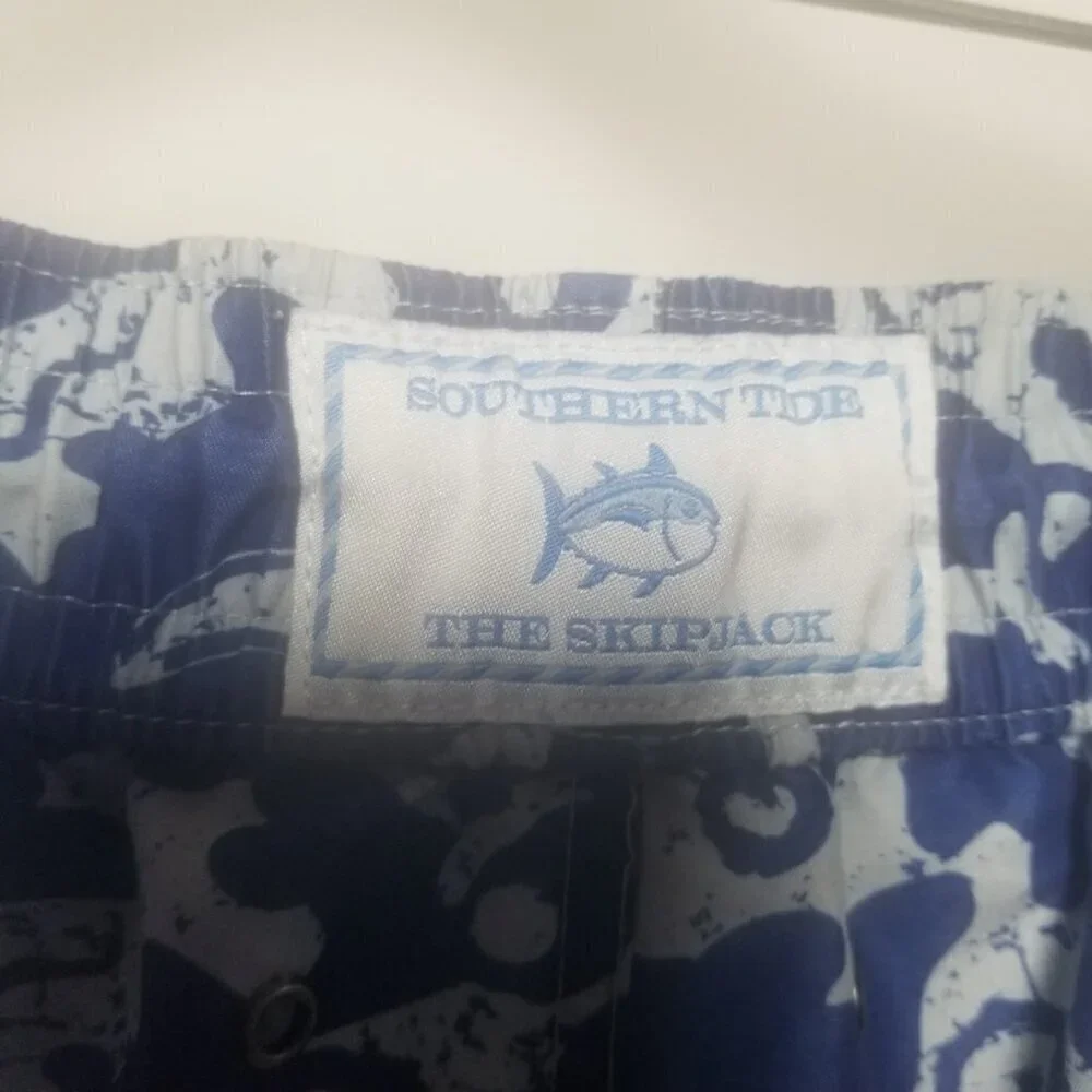 Southern Tide The Shipwreck Men's Blue SwimTrunks Sz XXL